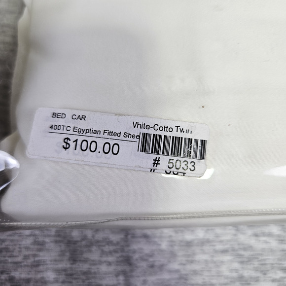 $265 Caravelle 400 Luxury Sateen Cotton White Twin Sheet Set 4PC European Linens - Picture 6 of 13